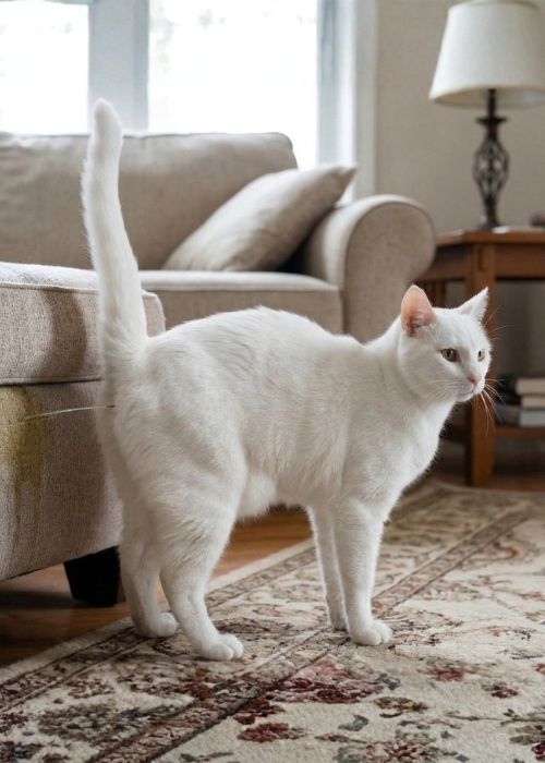 gato marcando con orina